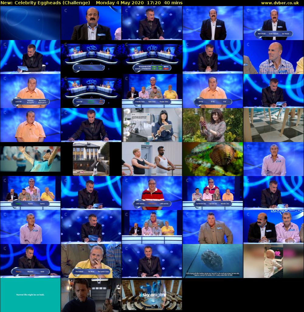 Celebrity Eggheads (Challenge) Monday 4 May 2020 17:20 - 18:00