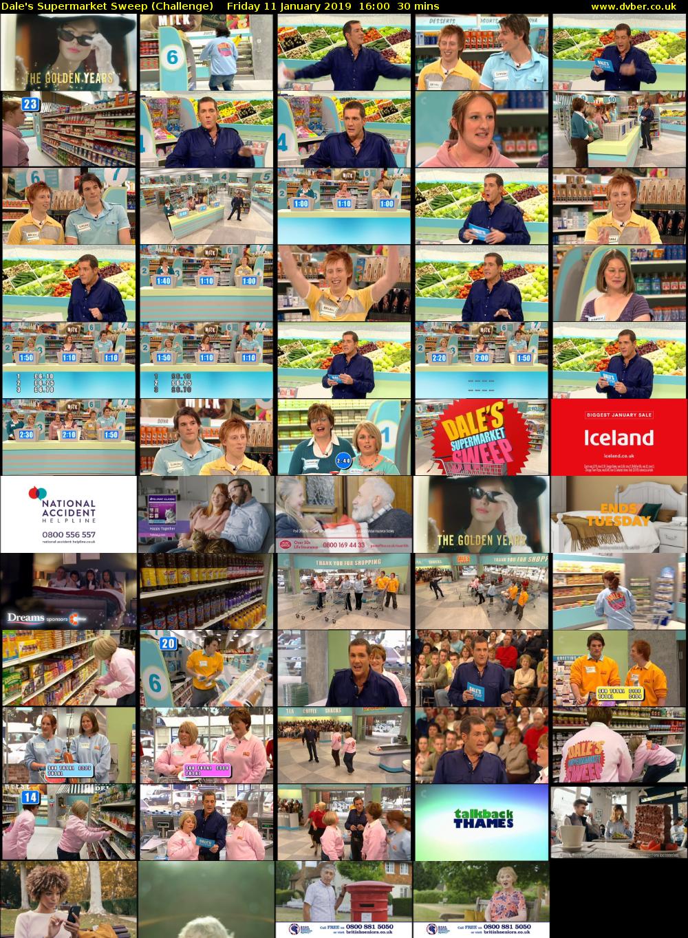 Dale's Supermarket Sweep (Challenge) Friday 11 January 2019 16:00 - 16:30