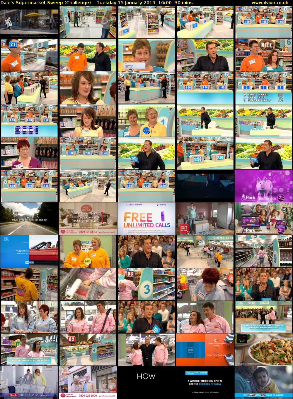 Dale's Supermarket Sweep (Challenge) Tuesday 15 January 2019 16:00 - 16:30