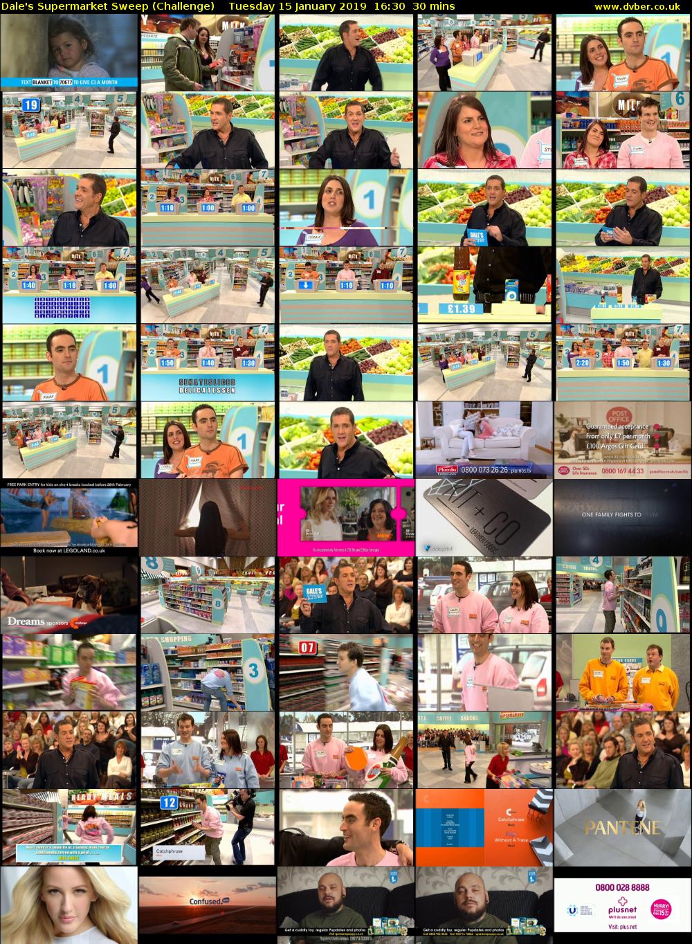 Dale's Supermarket Sweep (Challenge) Tuesday 15 January 2019 16:30 - 17:00