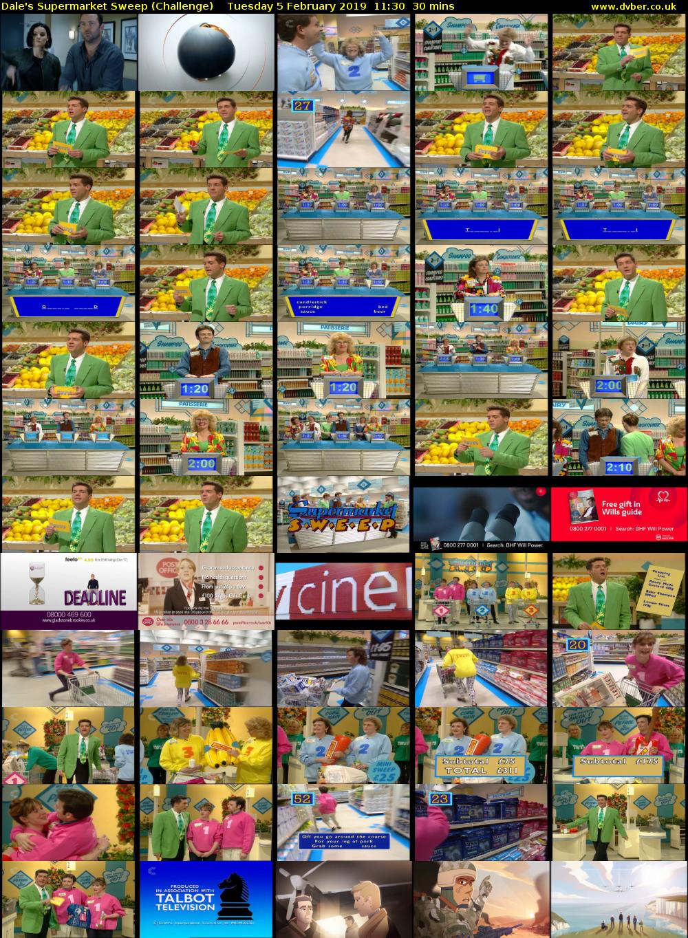 Dale's Supermarket Sweep (Challenge) Tuesday 5 February 2019 11:30 - 12:00