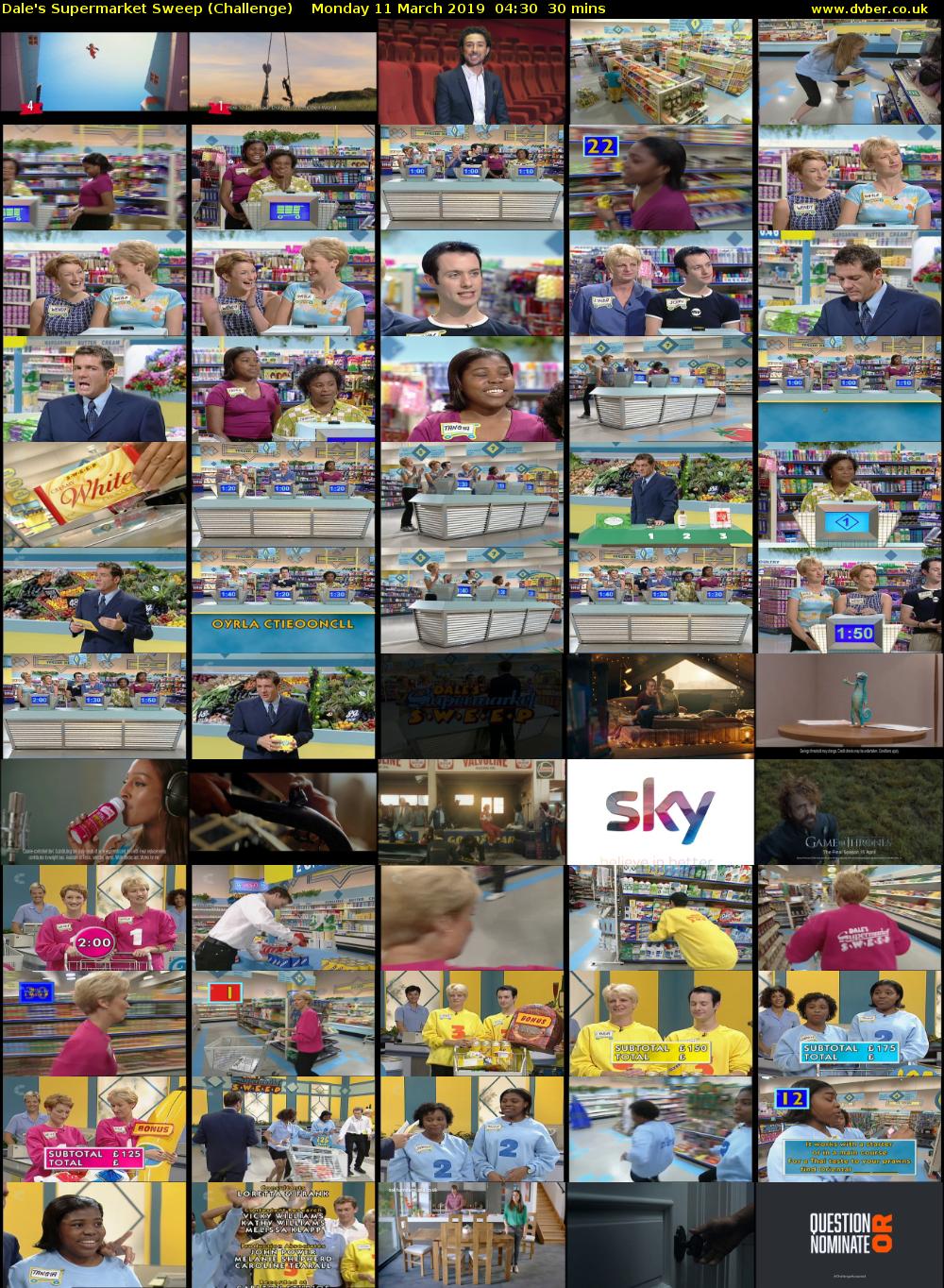 Dale's Supermarket Sweep (Challenge) Monday 11 March 2019 04:30 - 05:00