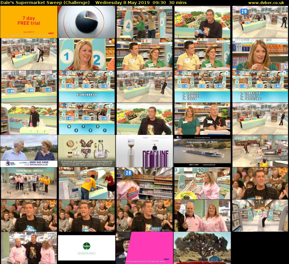 Dale's Supermarket Sweep (Challenge) Wednesday 8 May 2019 09:30 - 10:00