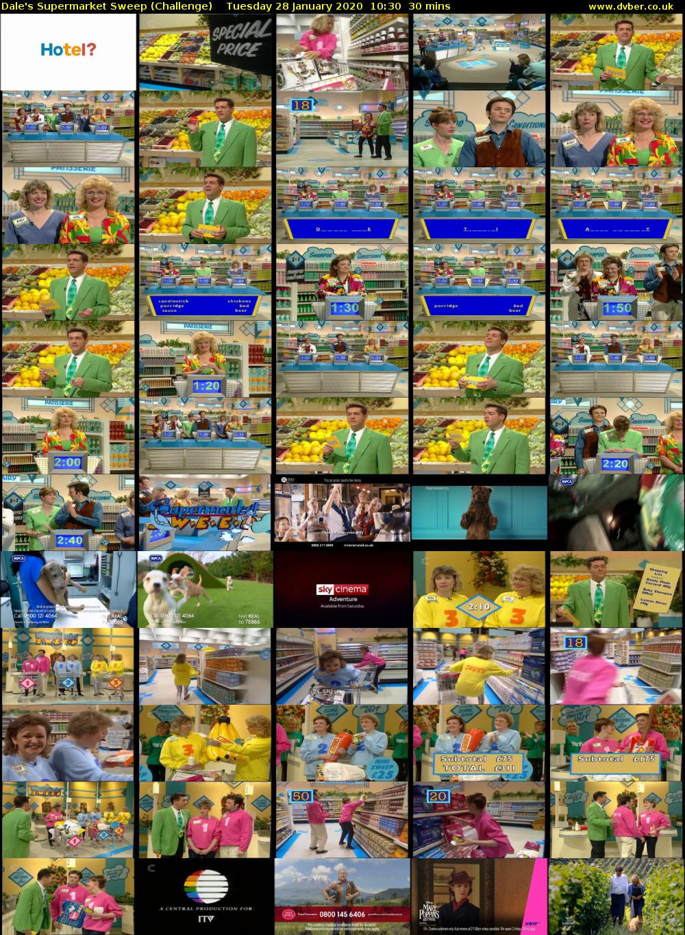 Dale's Supermarket Sweep (Challenge) Tuesday 28 January 2020 10:30 - 11:00
