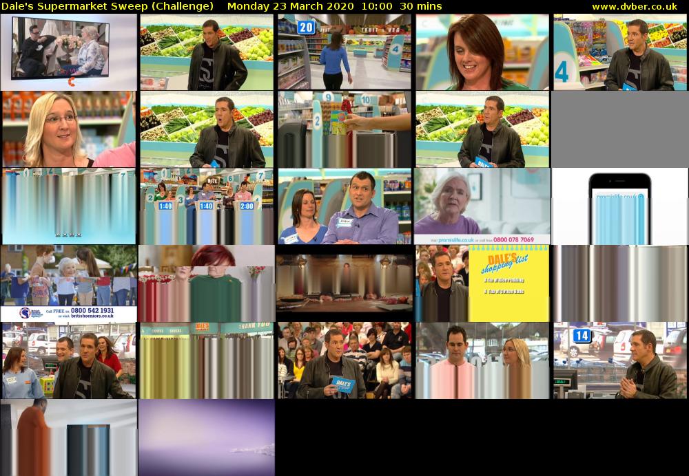 Dale's Supermarket Sweep (Challenge) Monday 23 March 2020 10:00 - 10:30