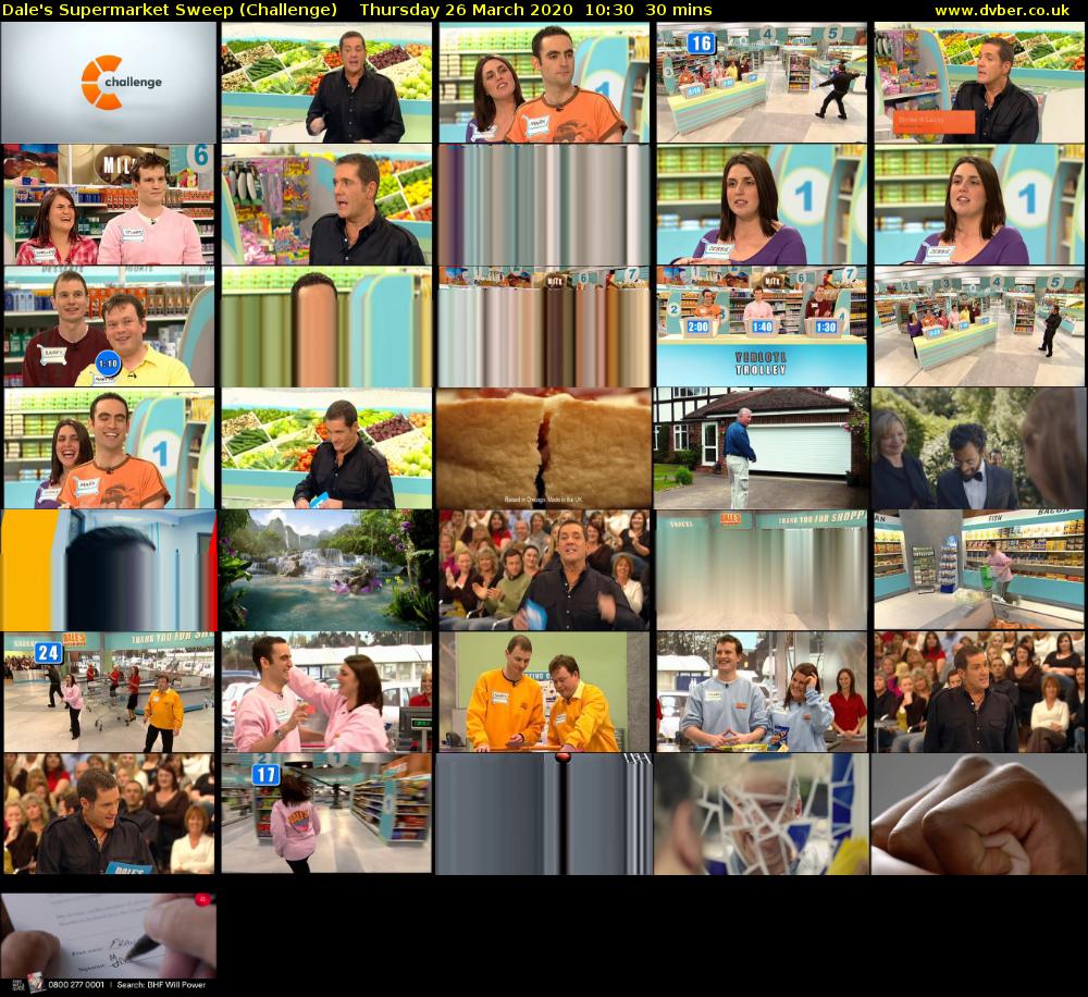 Dale's Supermarket Sweep (Challenge) Thursday 26 March 2020 10:30 - 11:00