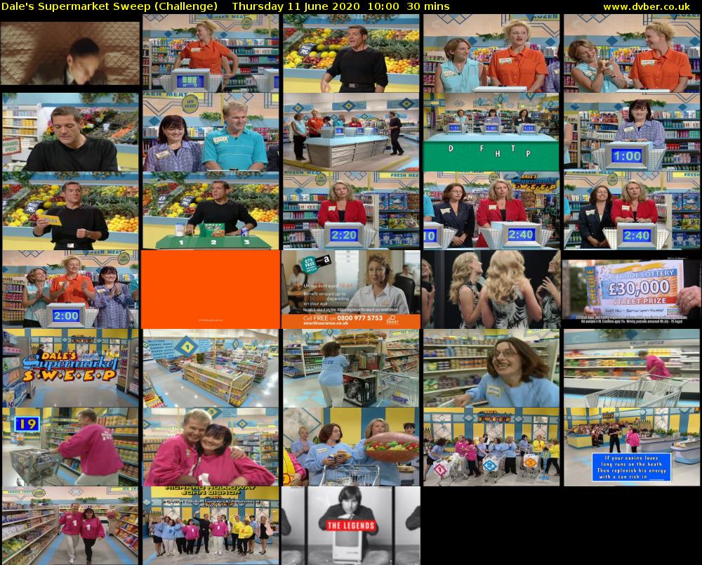 Dale's Supermarket Sweep (Challenge) Thursday 11 June 2020 10:00 - 10:30