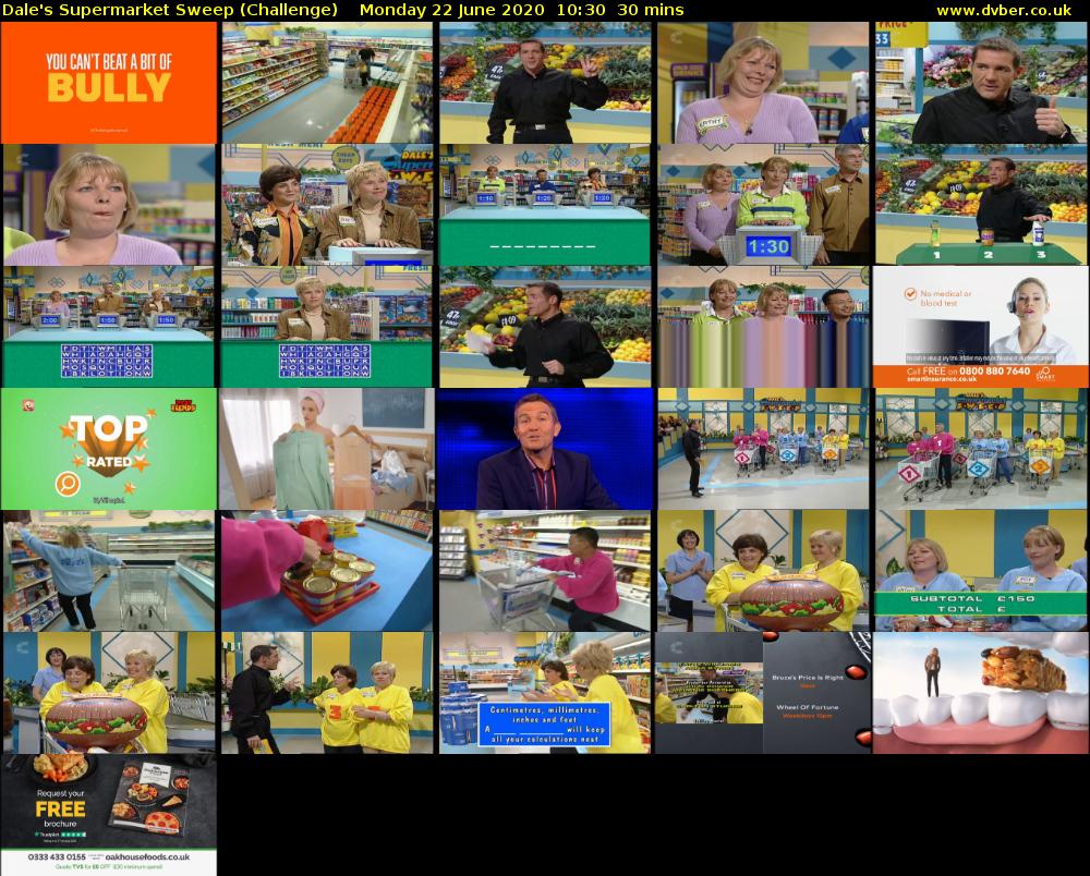 Dale's Supermarket Sweep (Challenge) Monday 22 June 2020 10:30 - 11:00