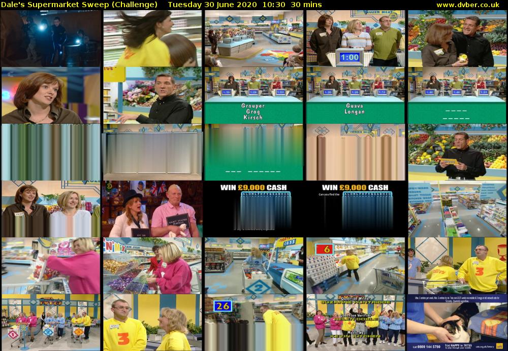 Dale's Supermarket Sweep (Challenge) Tuesday 30 June 2020 10:30 - 11:00