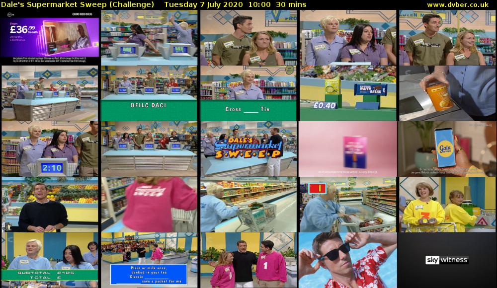 Dale's Supermarket Sweep (Challenge) Tuesday 7 July 2020 10:00 - 10:30