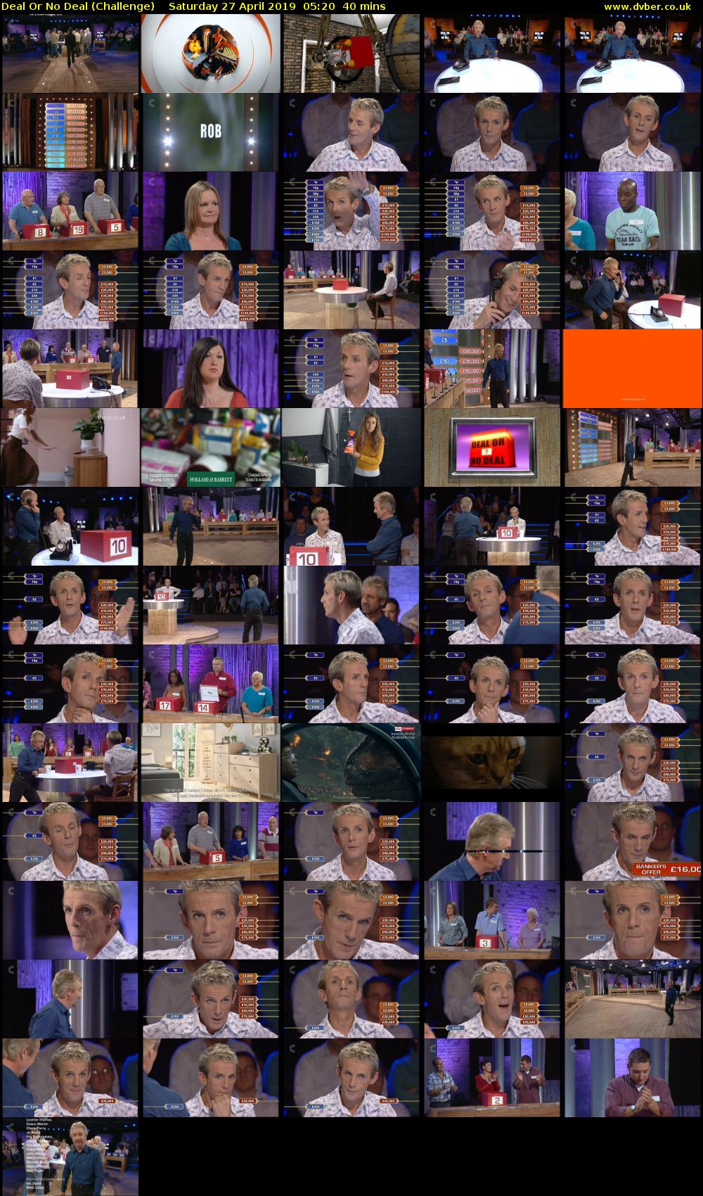 Deal Or No Deal (Challenge) Saturday 27 April 2019 05:20 - 06:00