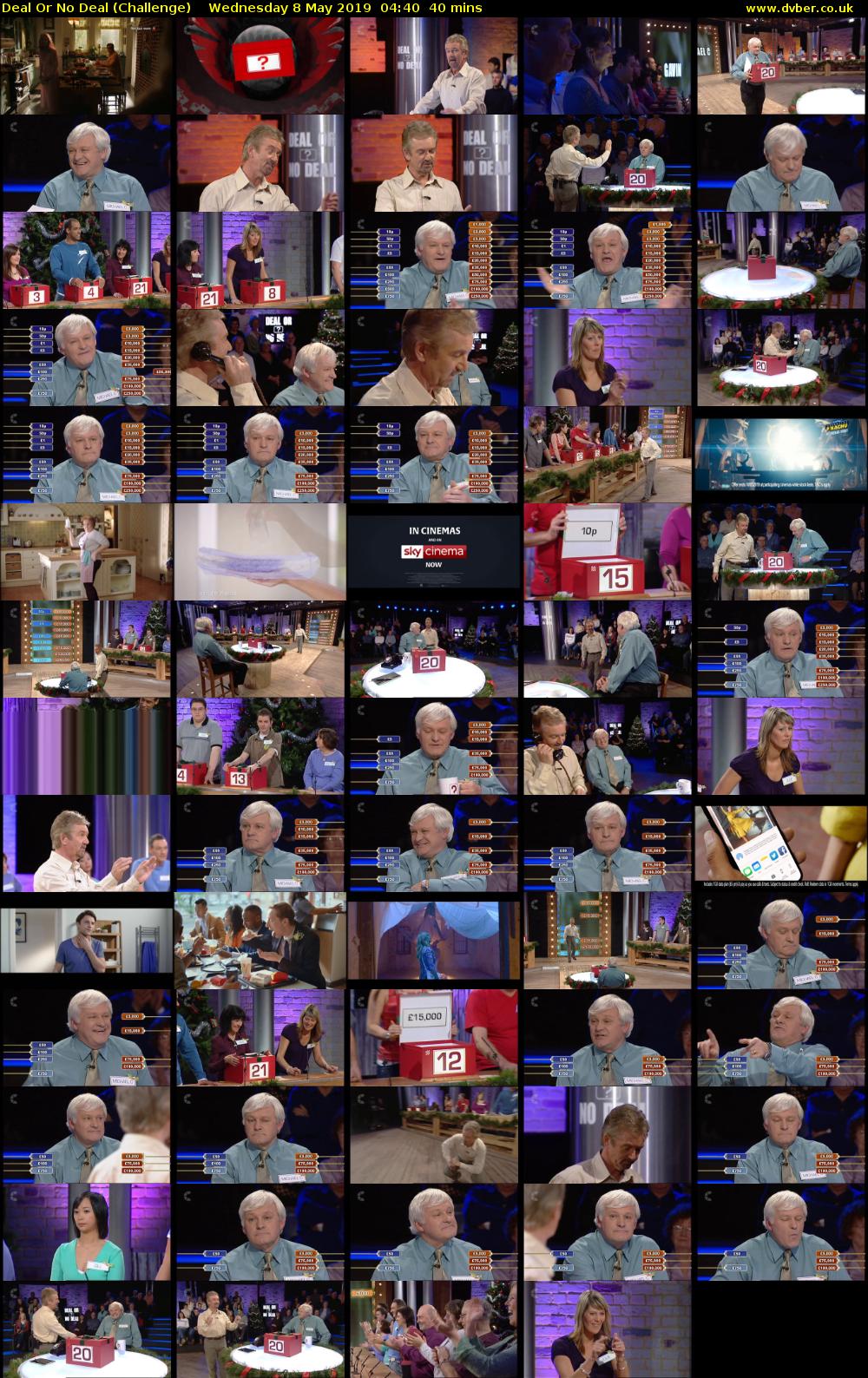 Deal Or No Deal (Challenge) Wednesday 8 May 2019 04:40 - 05:20