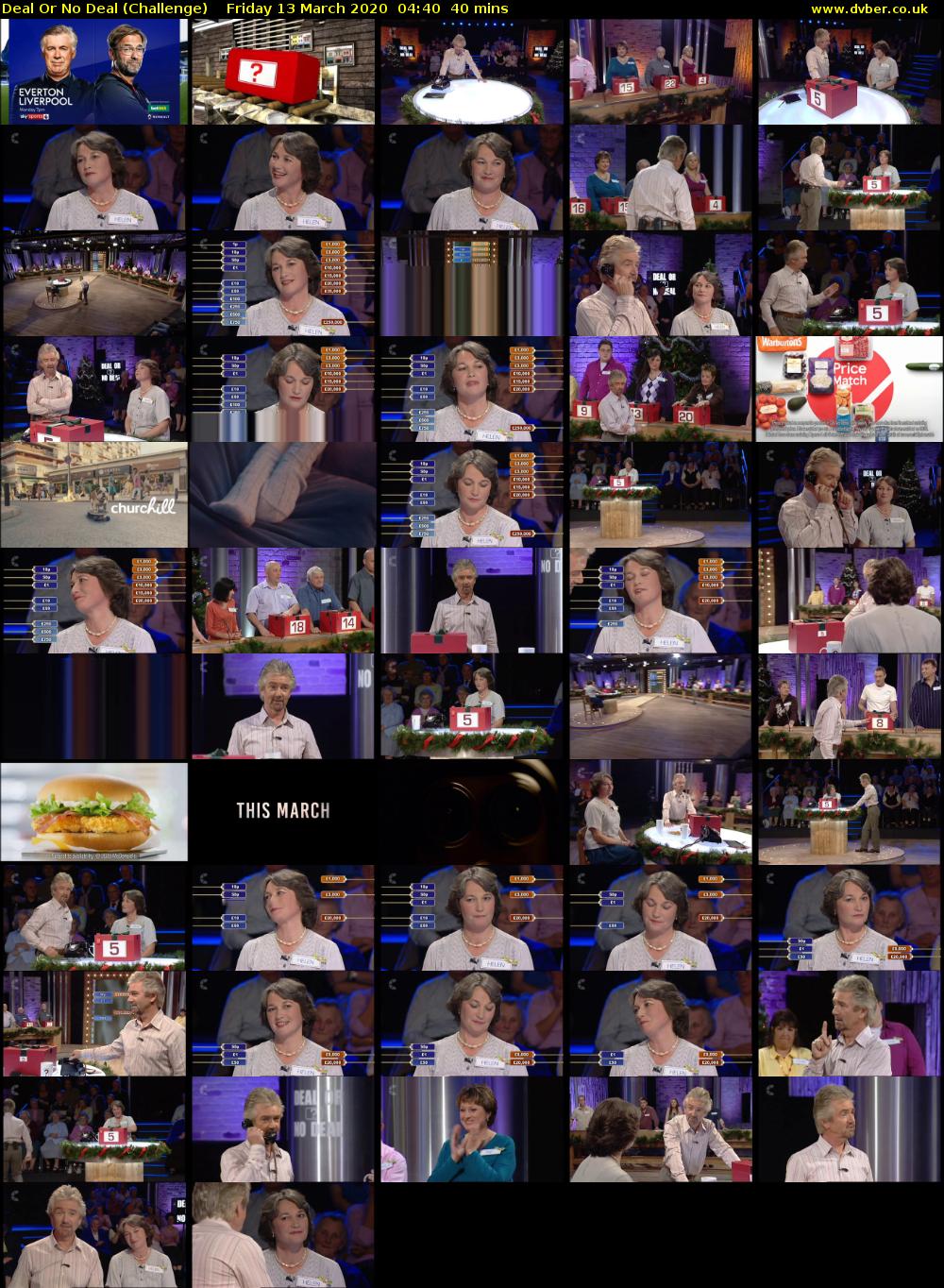 Deal Or No Deal (Challenge) Friday 13 March 2020 04:40 - 05:20