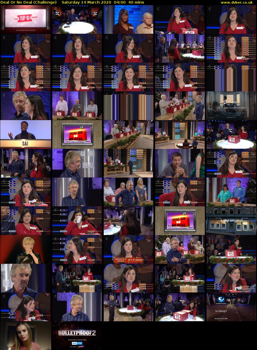 Deal Or No Deal (Challenge) Saturday 14 March 2020 04:00 - 04:40