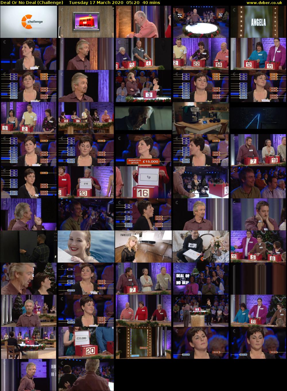 Deal Or No Deal (Challenge) Tuesday 17 March 2020 05:20 - 06:00