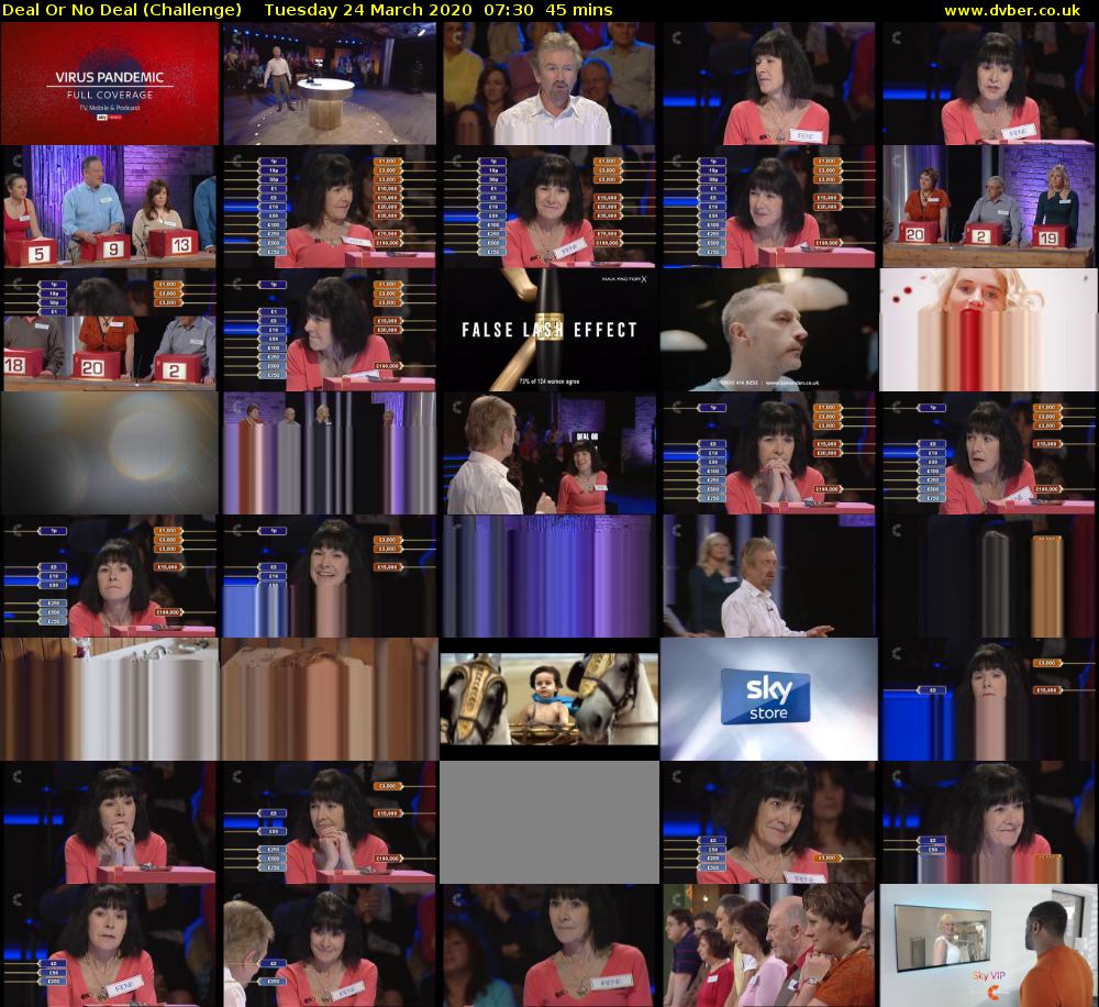 Deal Or No Deal (Challenge) Tuesday 24 March 2020 07:30 - 08:15