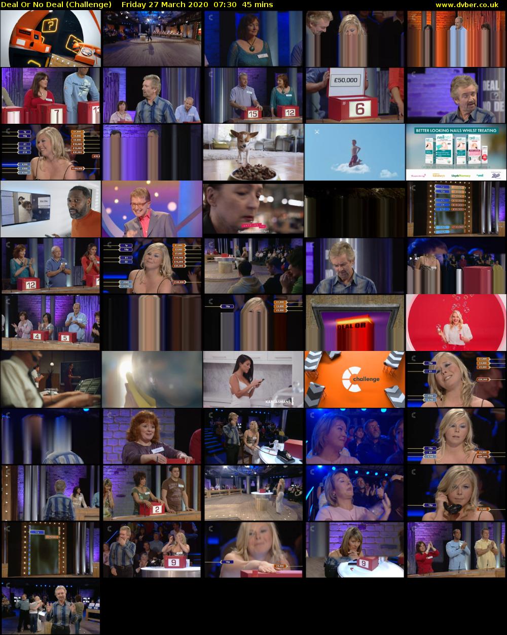 Deal Or No Deal (Challenge) Friday 27 March 2020 07:30 - 08:15