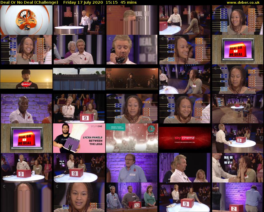 Deal Or No Deal (Challenge) Friday 17 July 2020 15:15 - 16:00