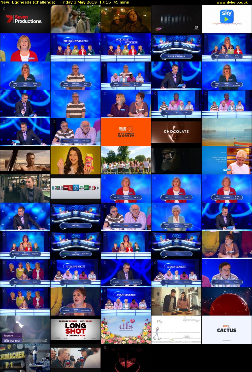 Eggheads (Challenge) Friday 3 May 2019 17:15 - 18:00