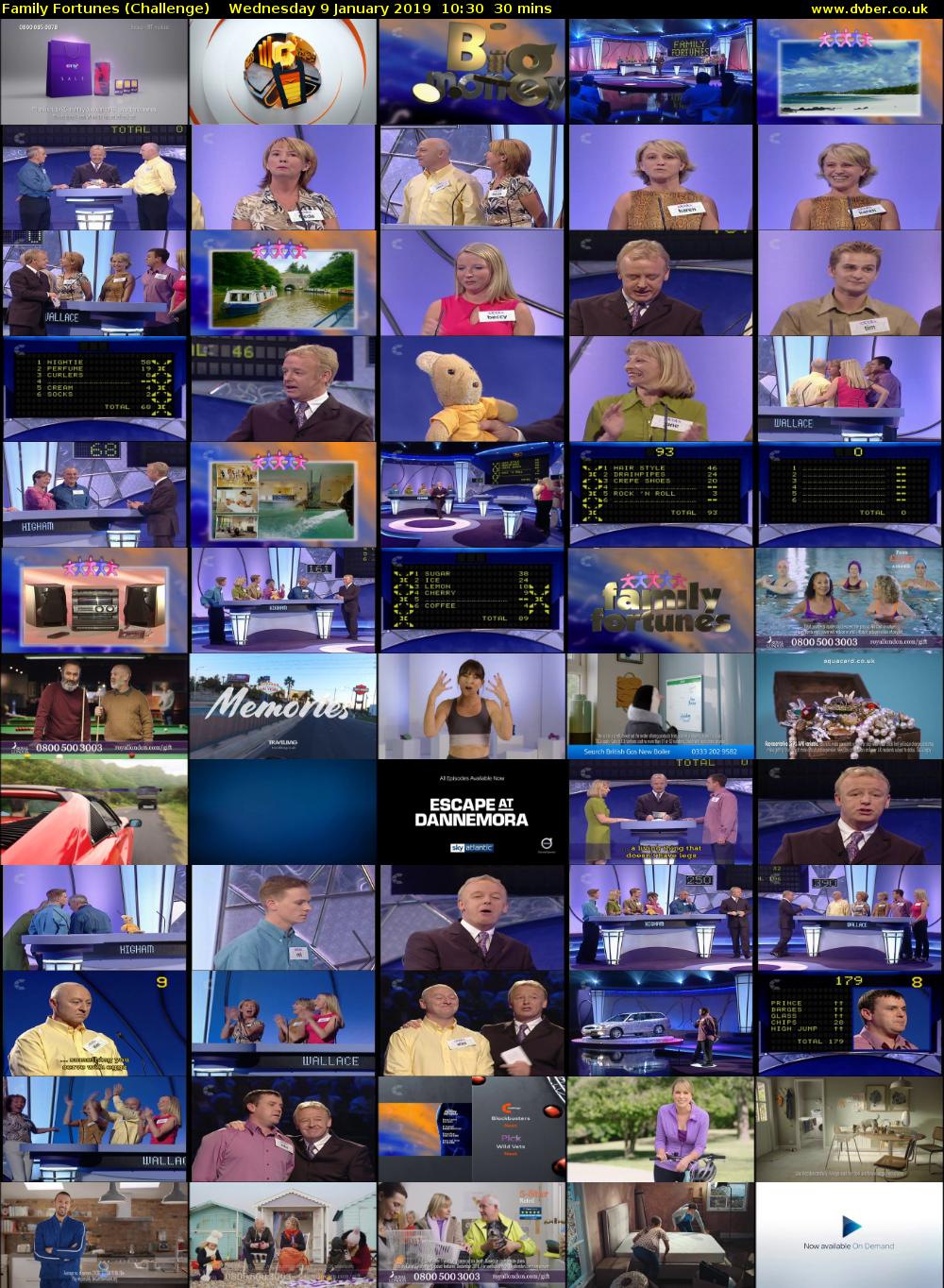 Family Fortunes (Challenge) Wednesday 9 January 2019 10:30 - 11:00