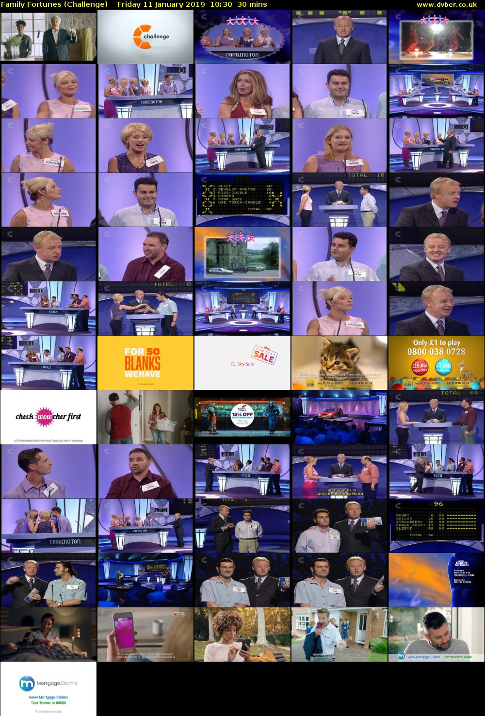 Family Fortunes (Challenge) Friday 11 January 2019 10:30 - 11:00