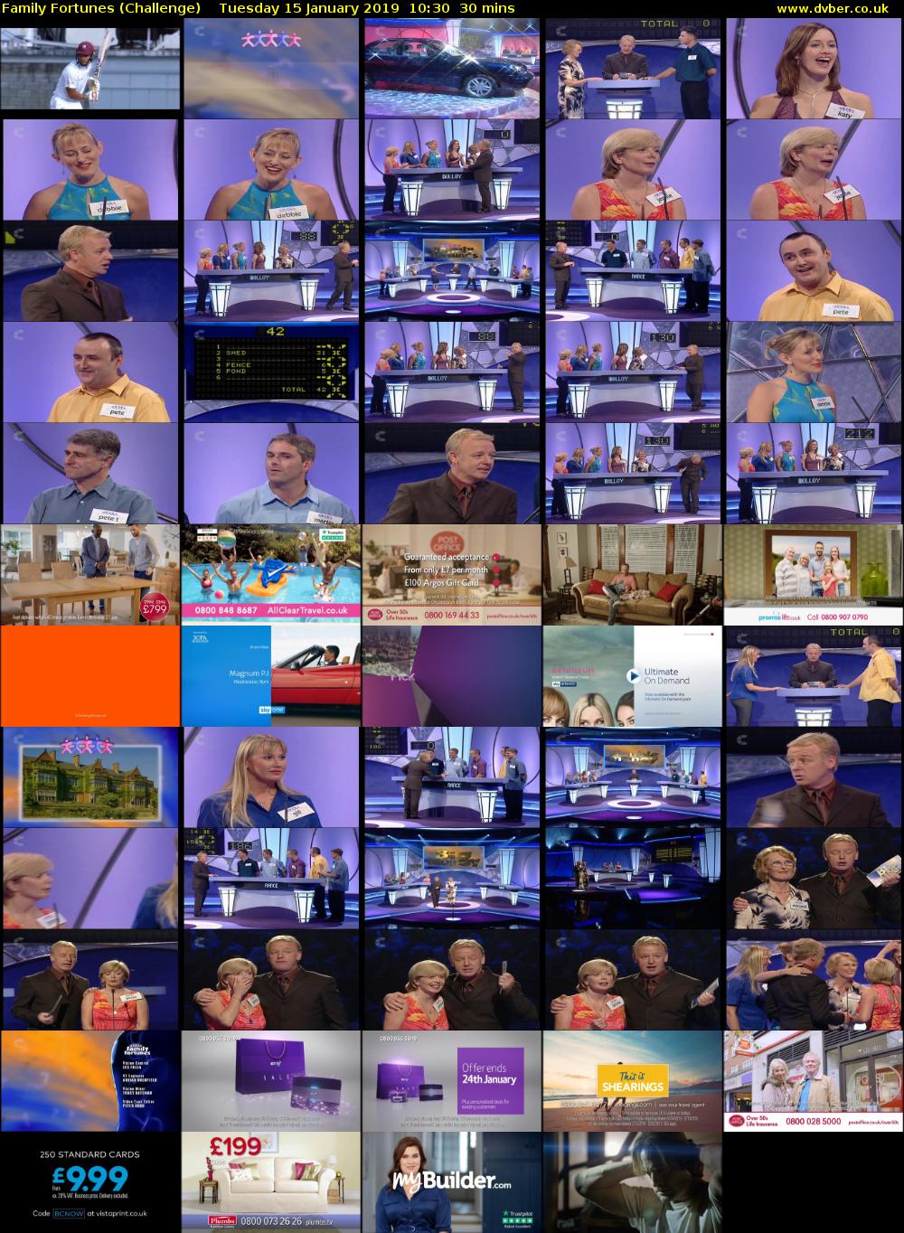 Family Fortunes (Challenge) Tuesday 15 January 2019 10:30 - 11:00