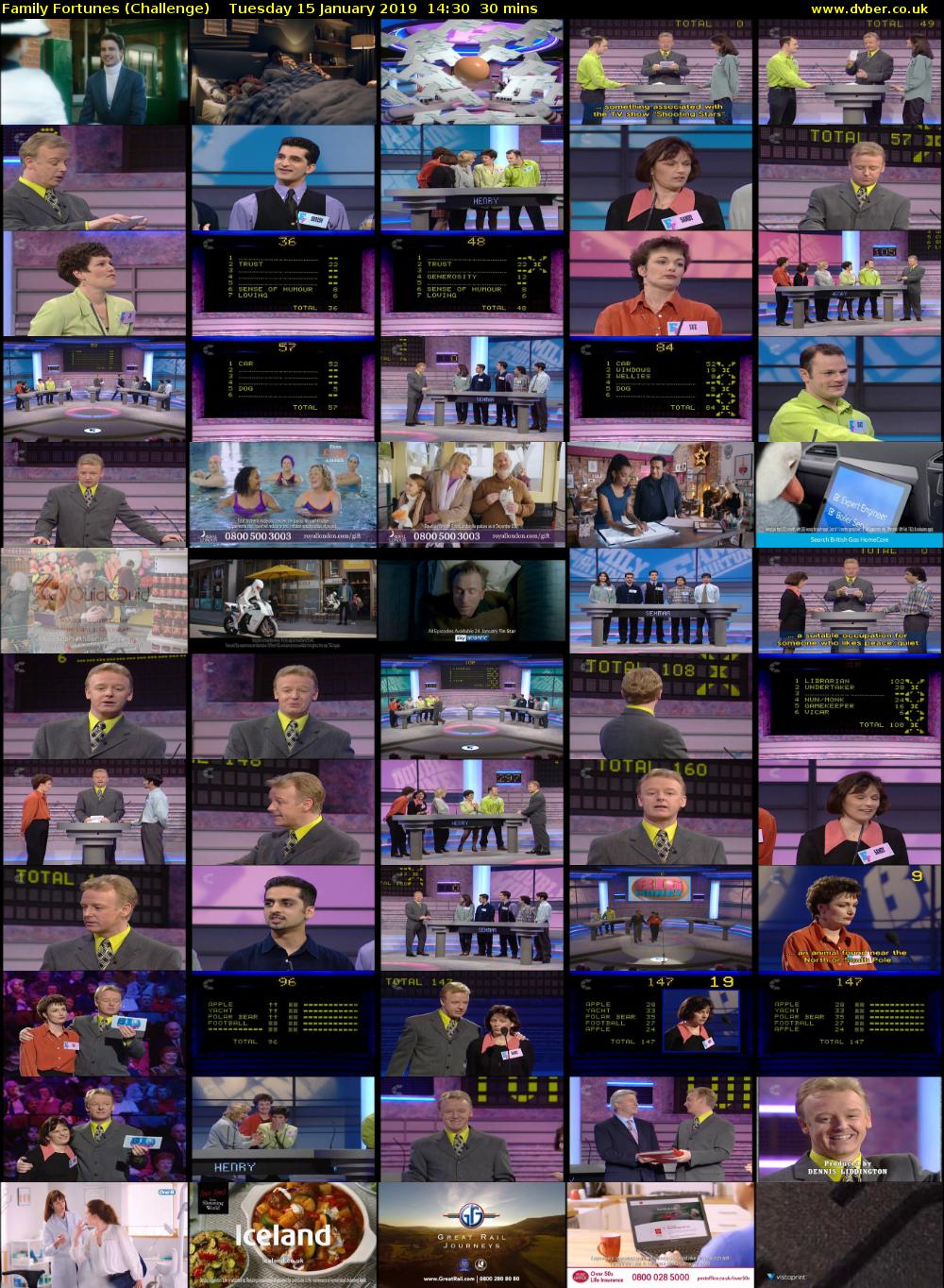 Family Fortunes (Challenge) Tuesday 15 January 2019 14:30 - 15:00