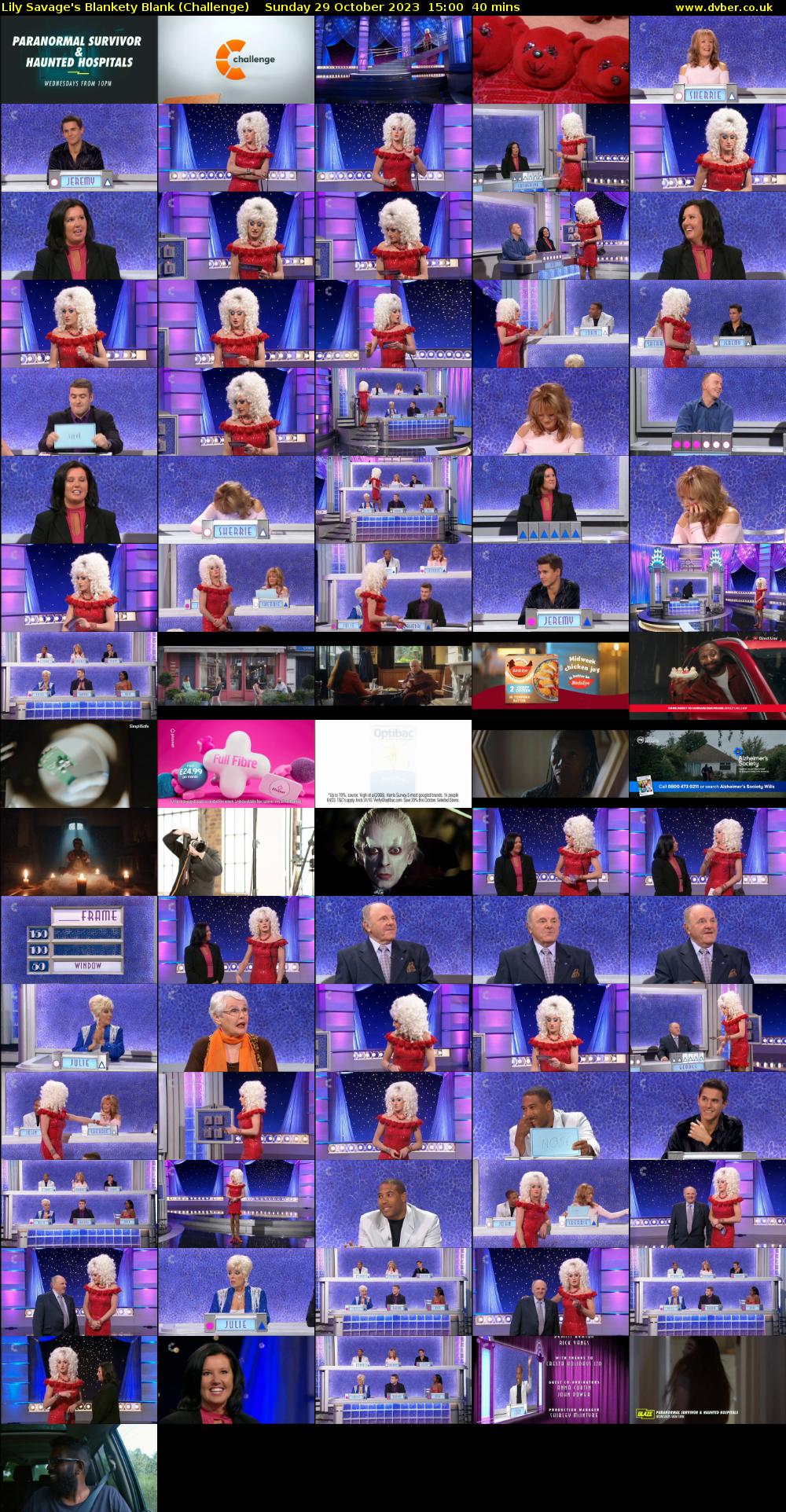 Lily Savage's Blankety Blank (Challenge) Sunday 29 October 2023 15:00 - 15:40