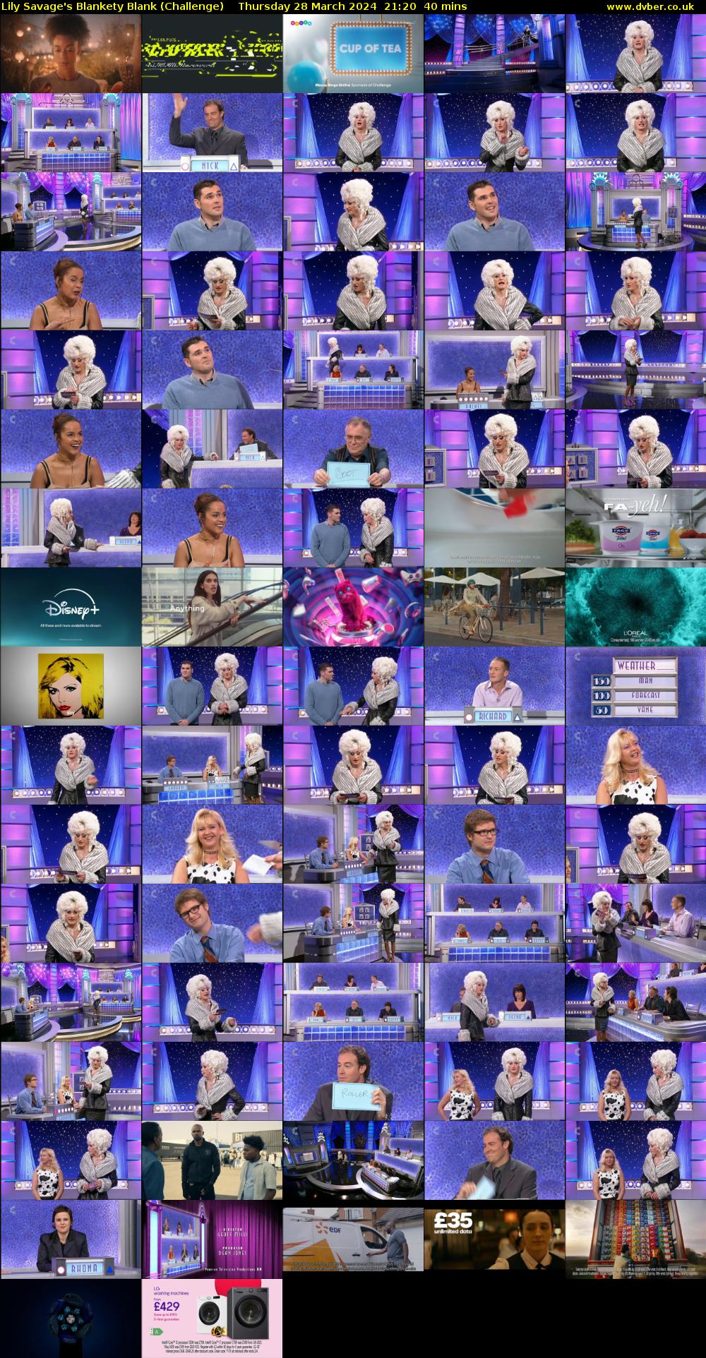 Lily Savage's Blankety Blank (Challenge) Thursday 28 March 2024 21:20 - 22:00