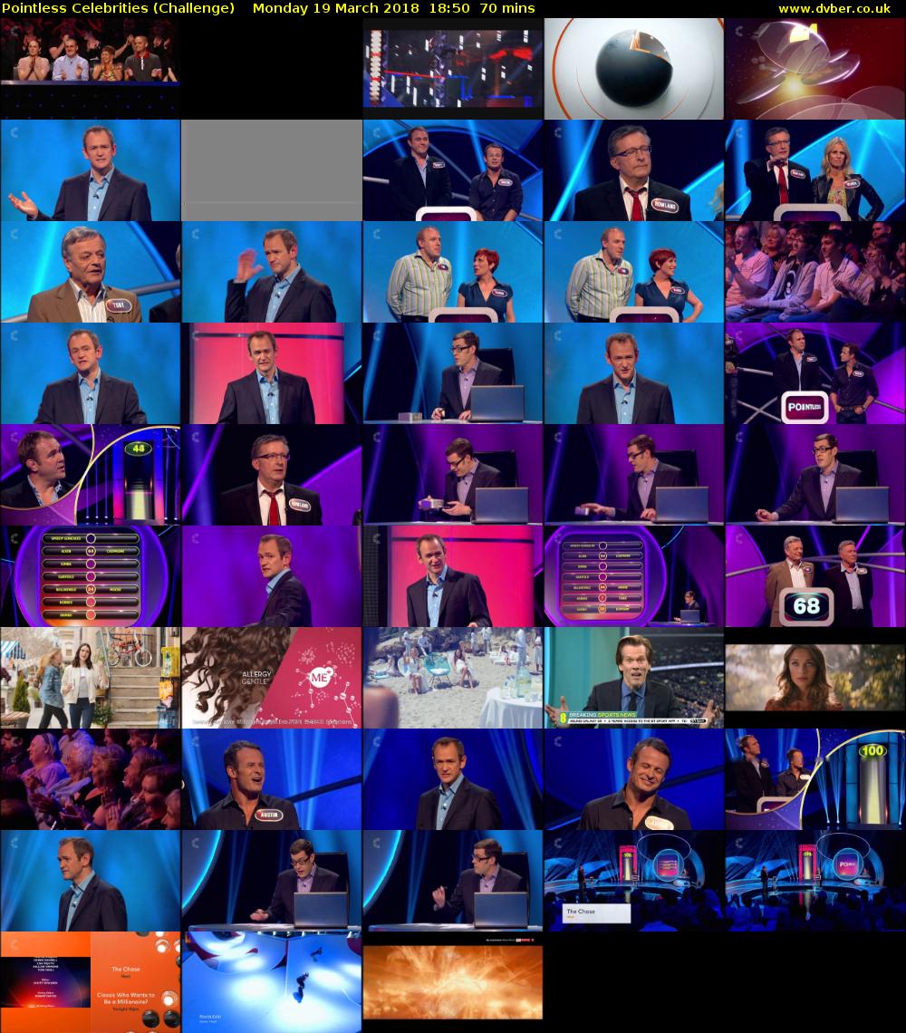 Pointless Celebrities (Challenge) Monday 19 March 2018 18:50 - 20:00