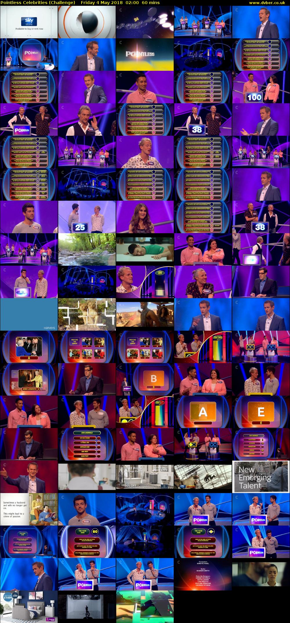 Pointless Celebrities (Challenge) Friday 4 May 2018 02:00 - 03:00