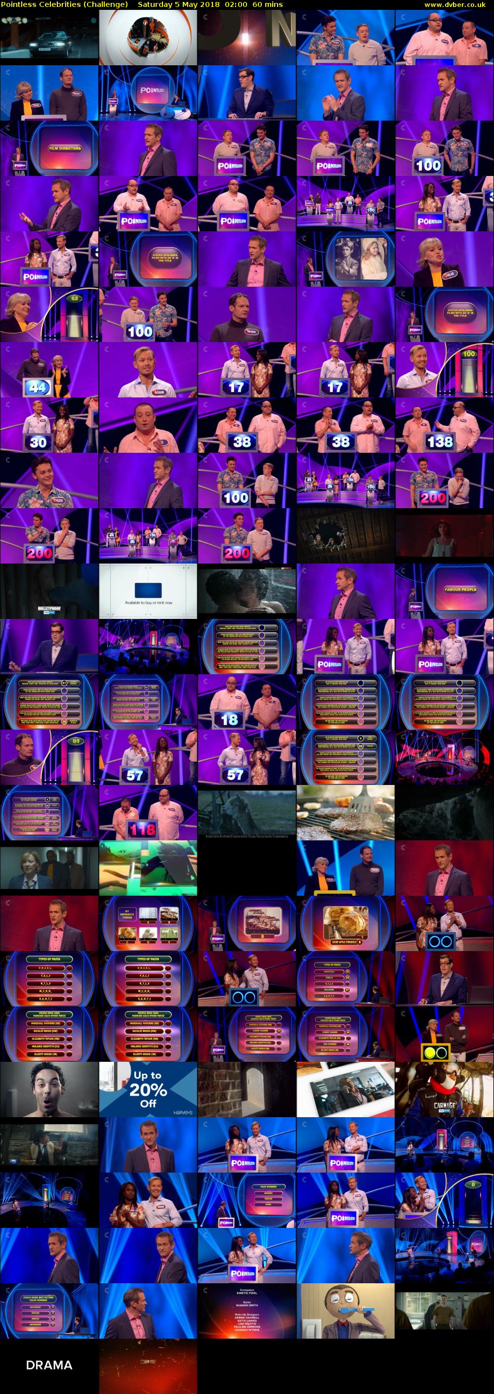 Pointless Celebrities (Challenge) Saturday 5 May 2018 02:00 - 03:00