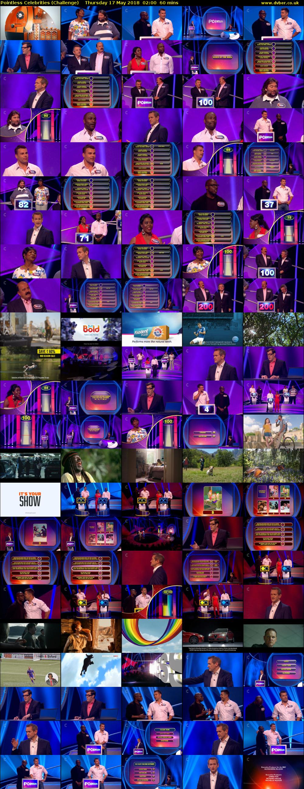 Pointless Celebrities (Challenge) Thursday 17 May 2018 02:00 - 03:00