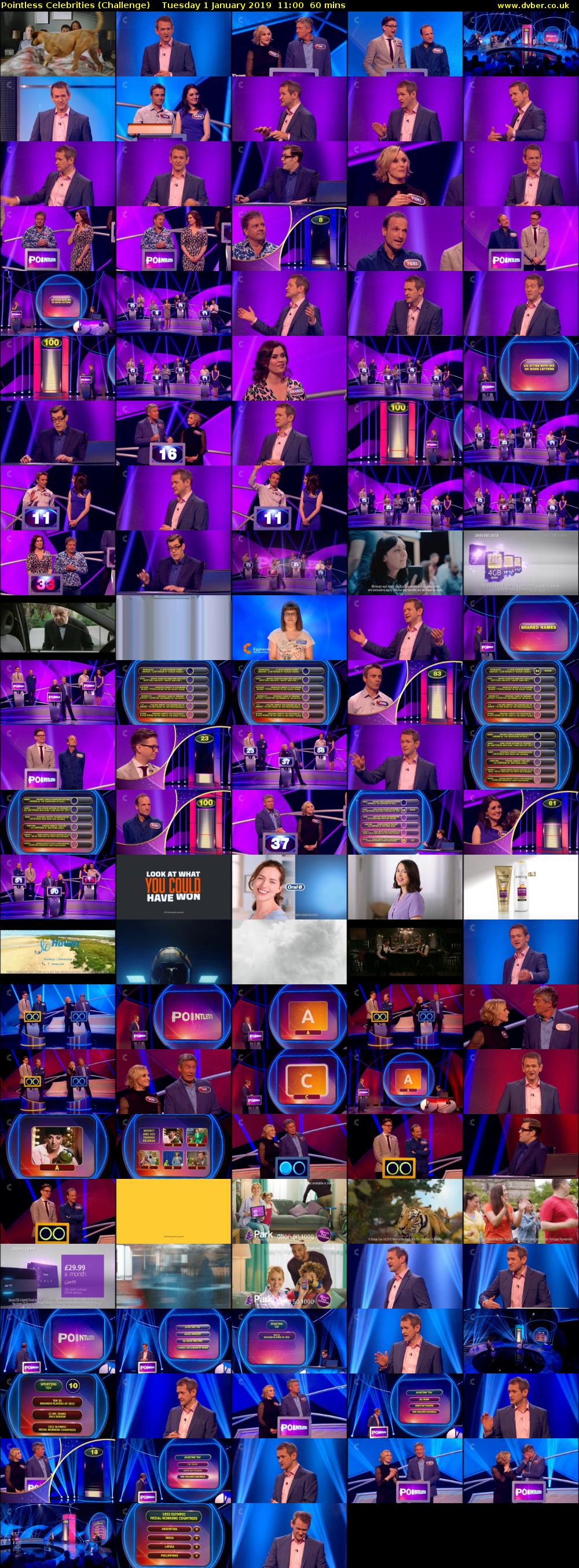 Pointless Celebrities (Challenge) Tuesday 1 January 2019 11:00 - 12:00