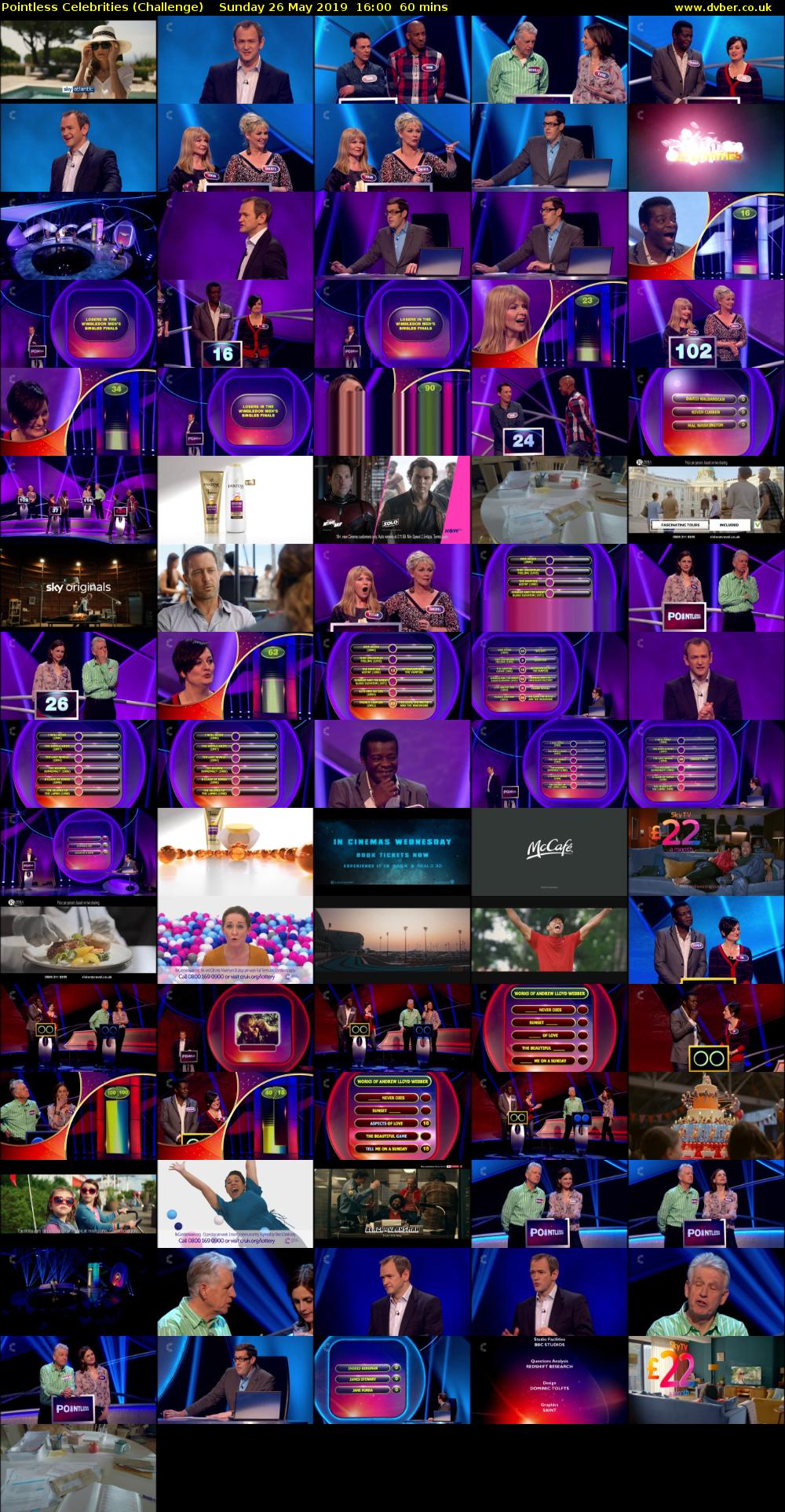 Pointless Celebrities (Challenge) Sunday 26 May 2019 16:00 - 17:00