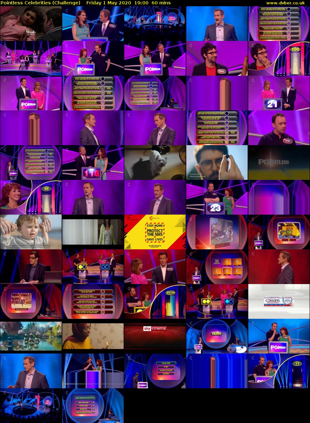 Pointless Celebrities (Challenge) Friday 1 May 2020 19:00 - 20:00