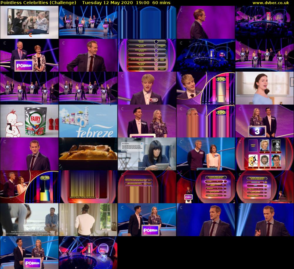 Pointless Celebrities (Challenge) Tuesday 12 May 2020 19:00 - 20:00