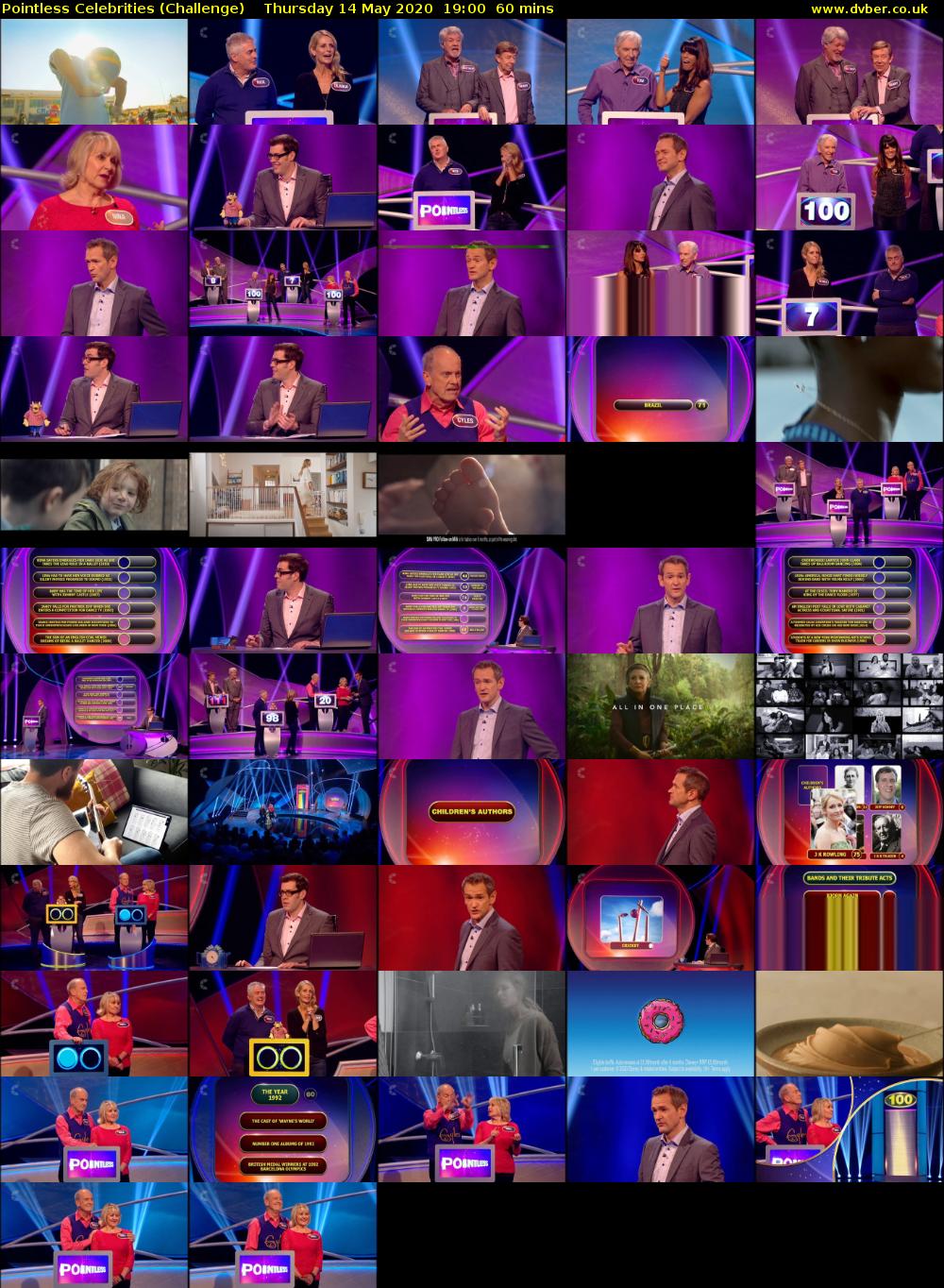 Pointless Celebrities (Challenge) Thursday 14 May 2020 19:00 - 20:00