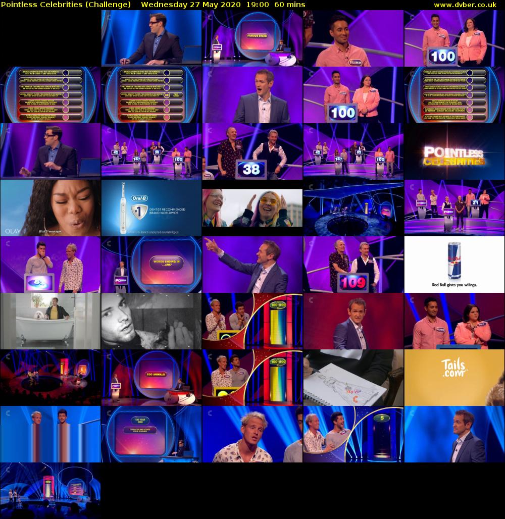 Pointless Celebrities (Challenge) Wednesday 27 May 2020 19:00 - 20:00