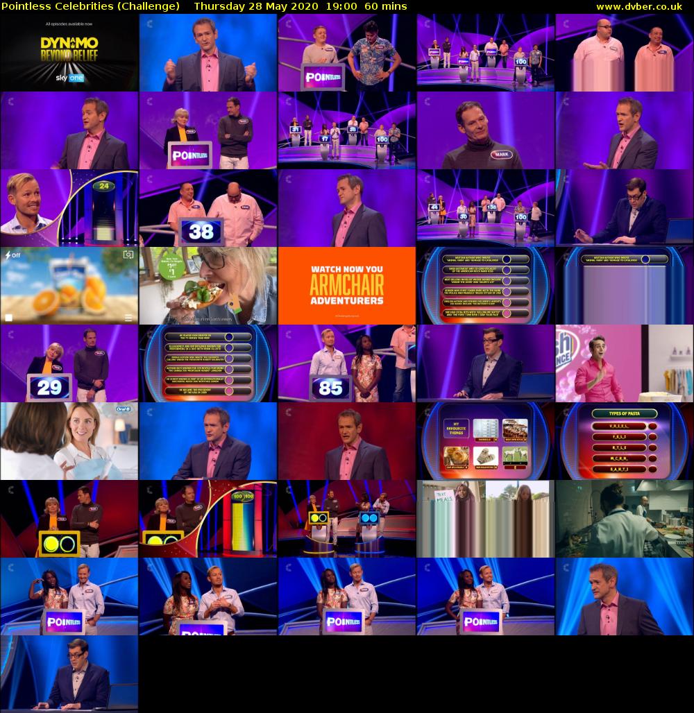 Pointless Celebrities (Challenge) Thursday 28 May 2020 19:00 - 20:00