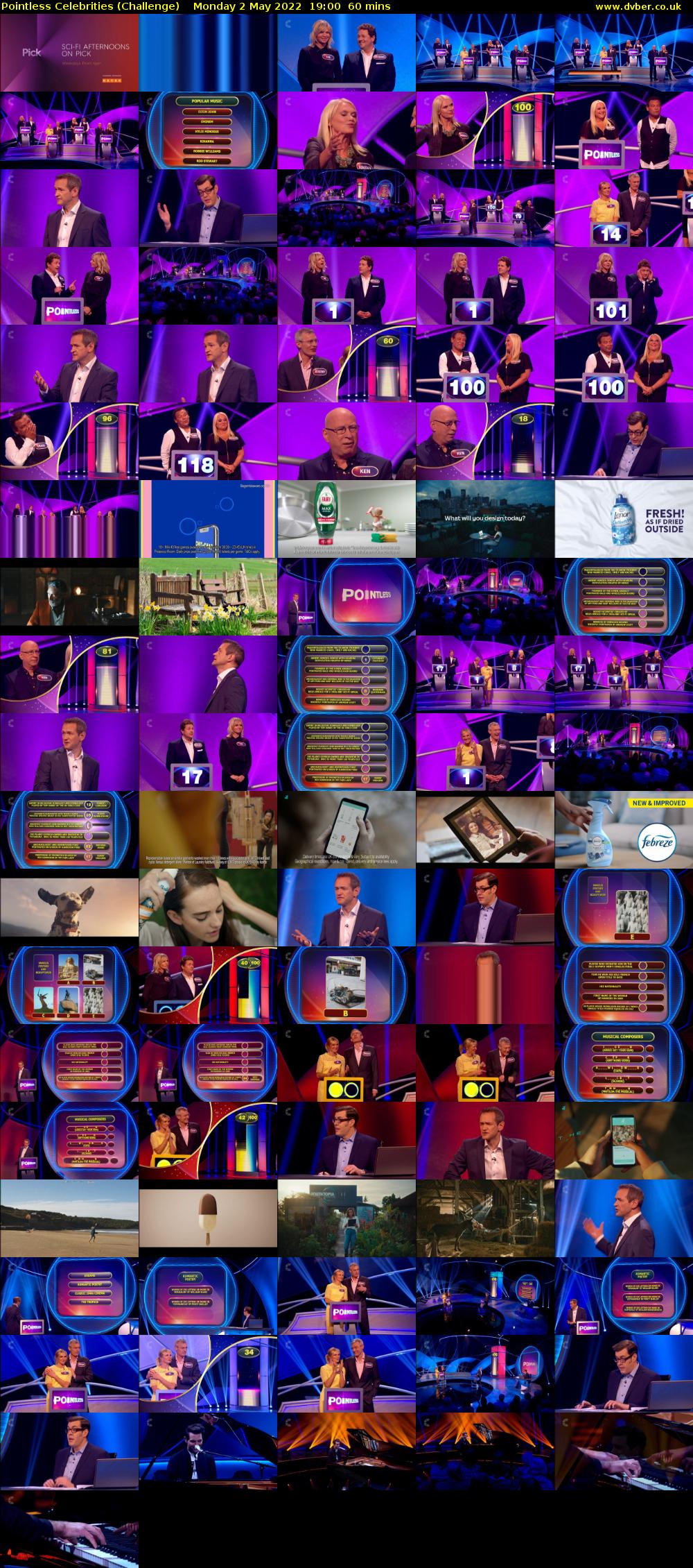 Pointless Celebrities (Challenge) Monday 2 May 2022 19:00 - 20:00