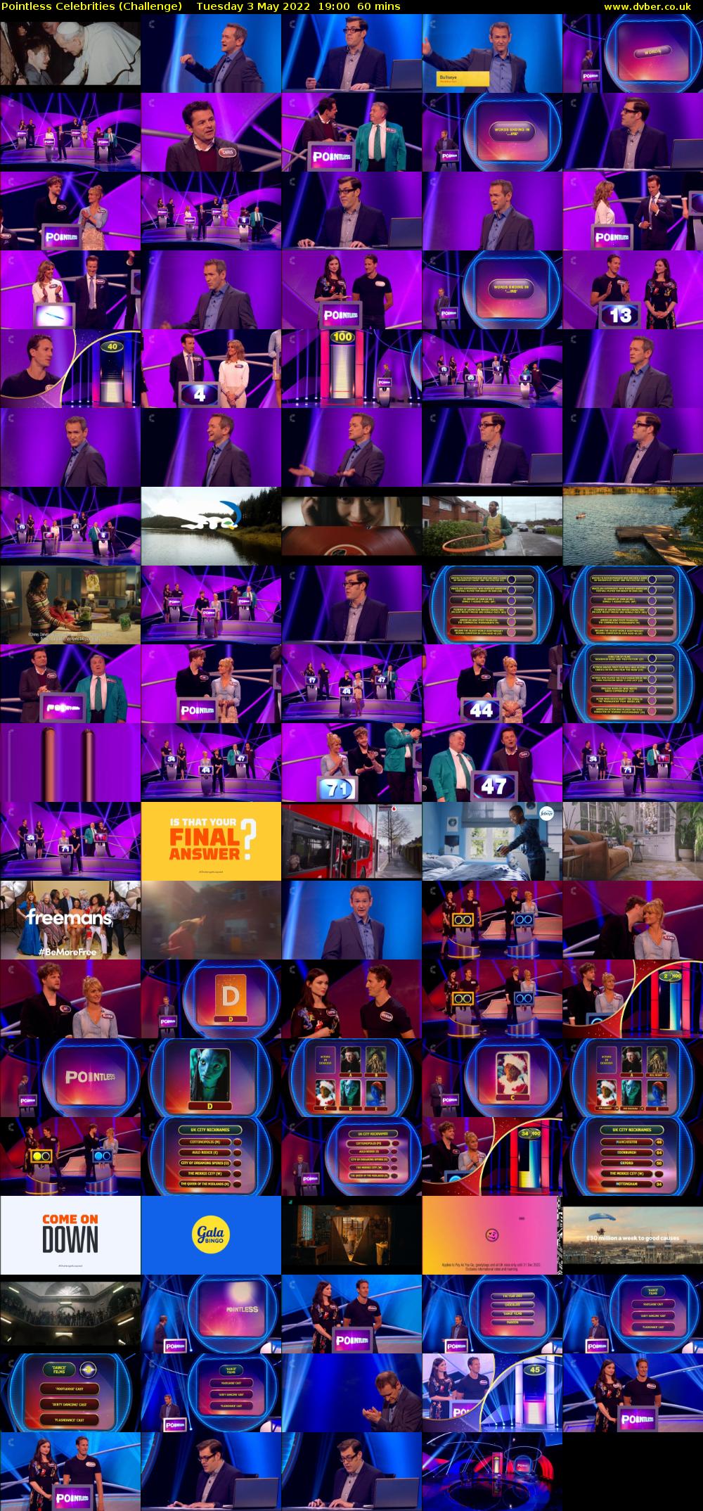 Pointless Celebrities (Challenge) Tuesday 3 May 2022 19:00 - 20:00