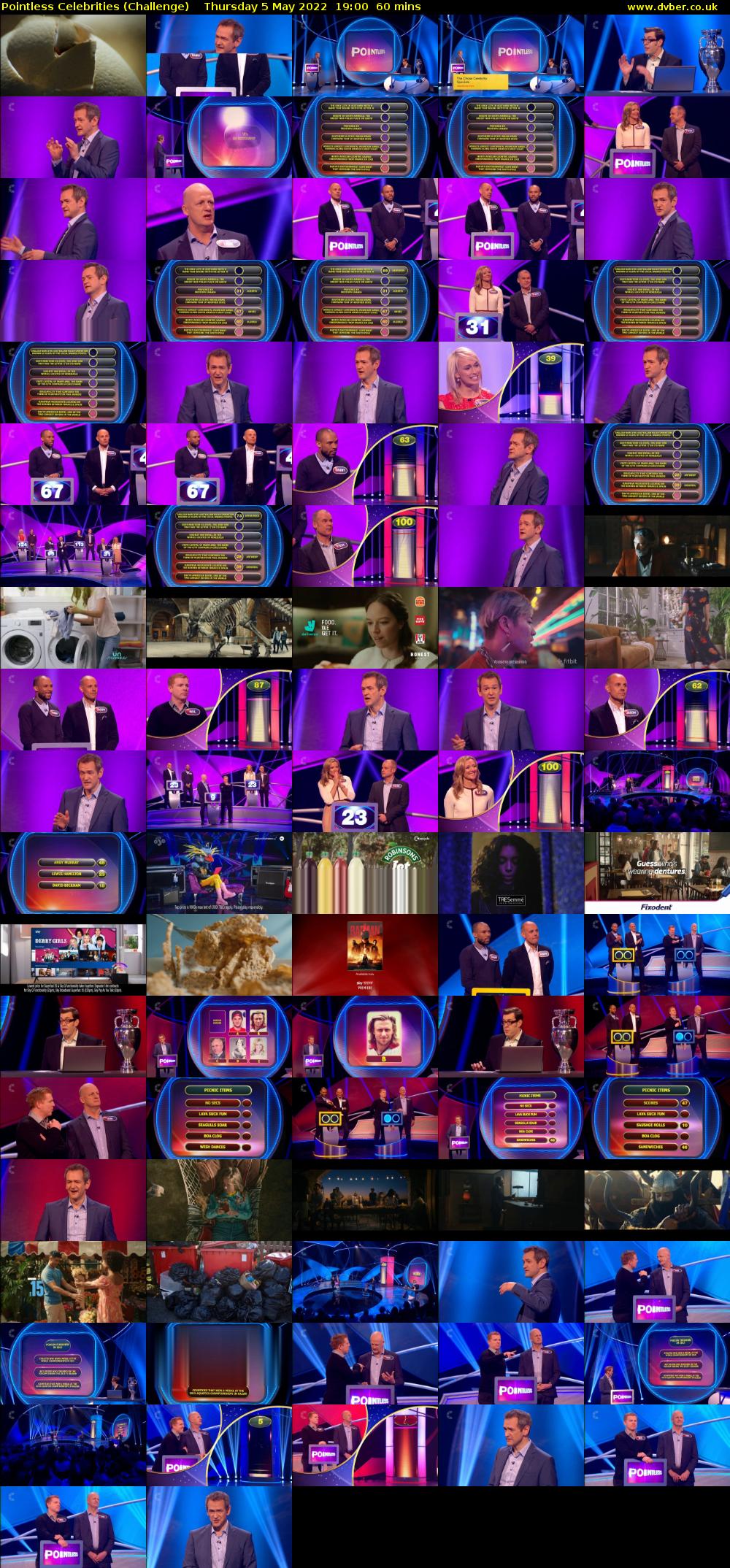 Pointless Celebrities (Challenge) Thursday 5 May 2022 19:00 - 20:00