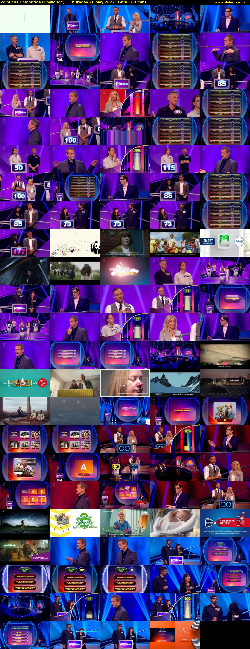 Pointless Celebrities (Challenge) Thursday 26 May 2022 19:00 - 20:00
