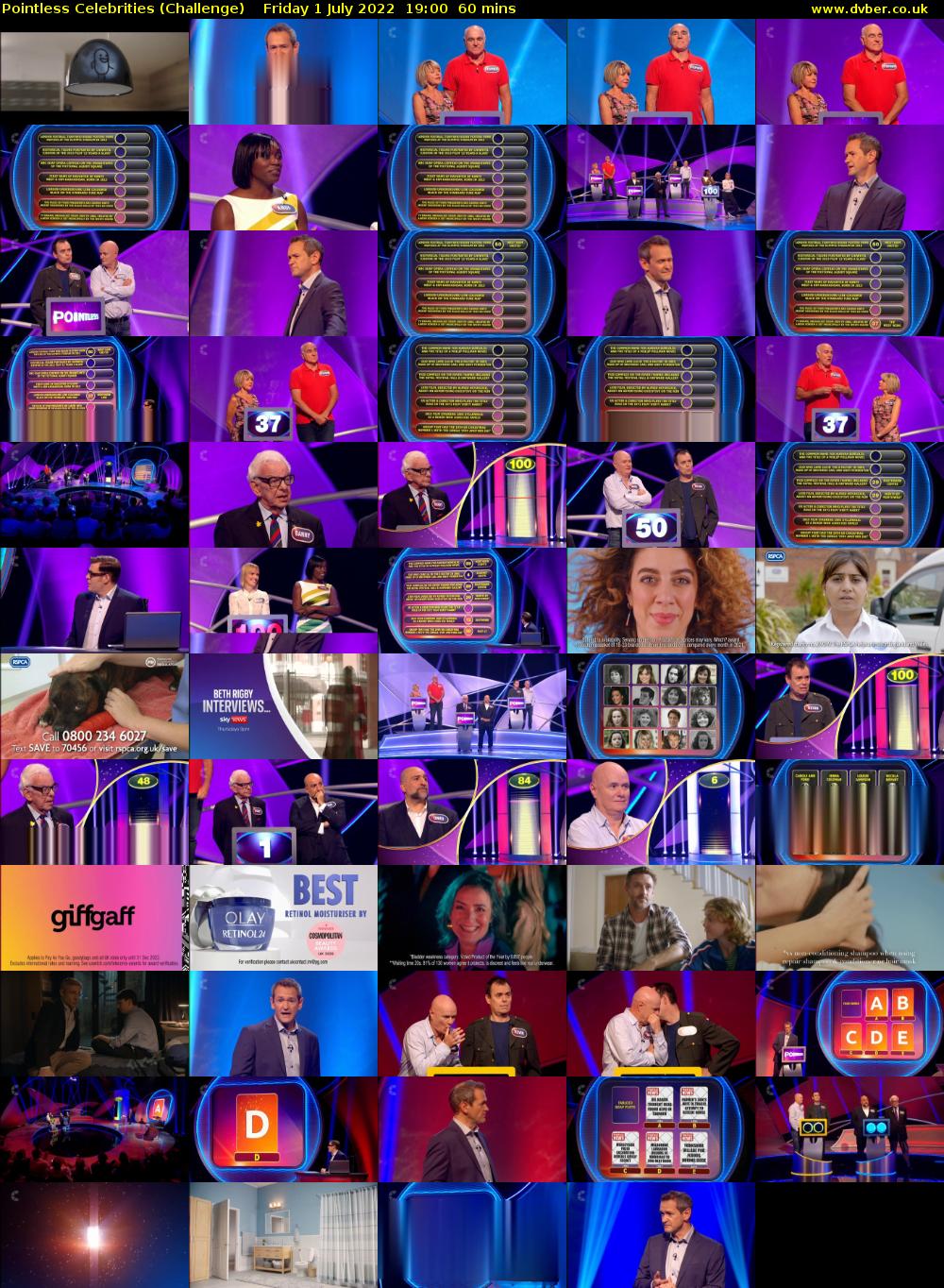 Pointless Celebrities (Challenge) Friday 1 July 2022 19:00 - 20:00