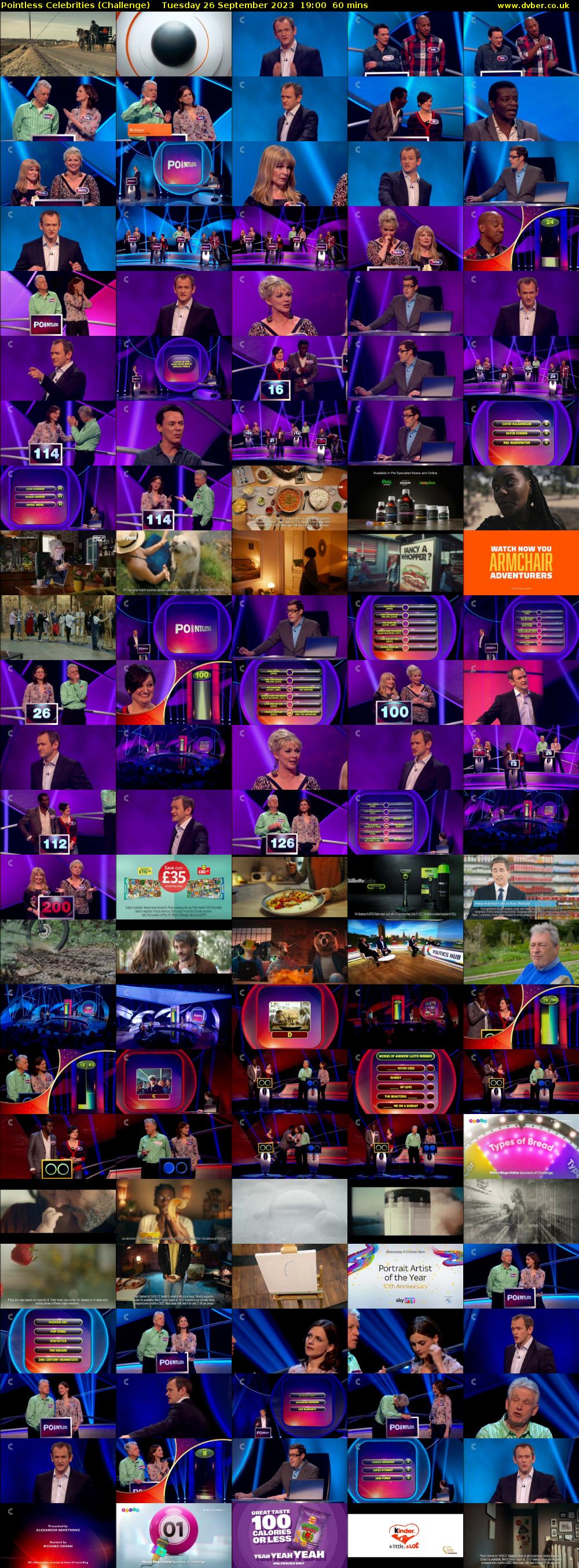 Pointless Celebrities (Challenge) Tuesday 26 September 2023 19:00 - 20:00