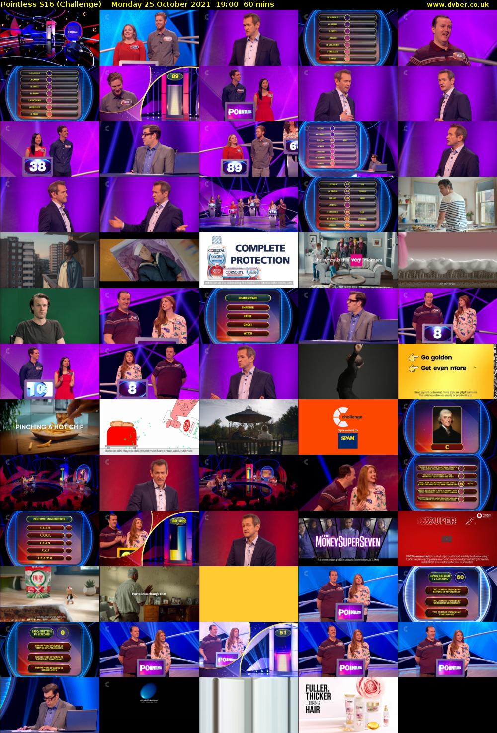 Pointless S16 (Challenge) Monday 25 October 2021 19:00 - 20:00