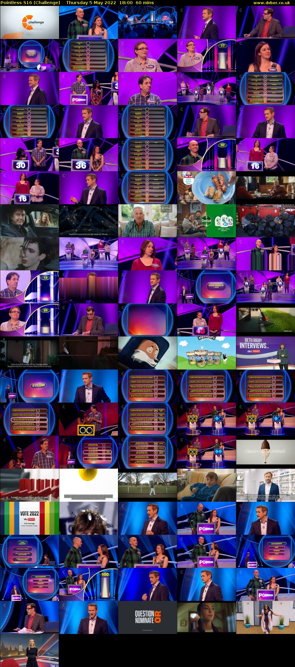 Pointless S16 (Challenge) Thursday 5 May 2022 18:00 - 19:00