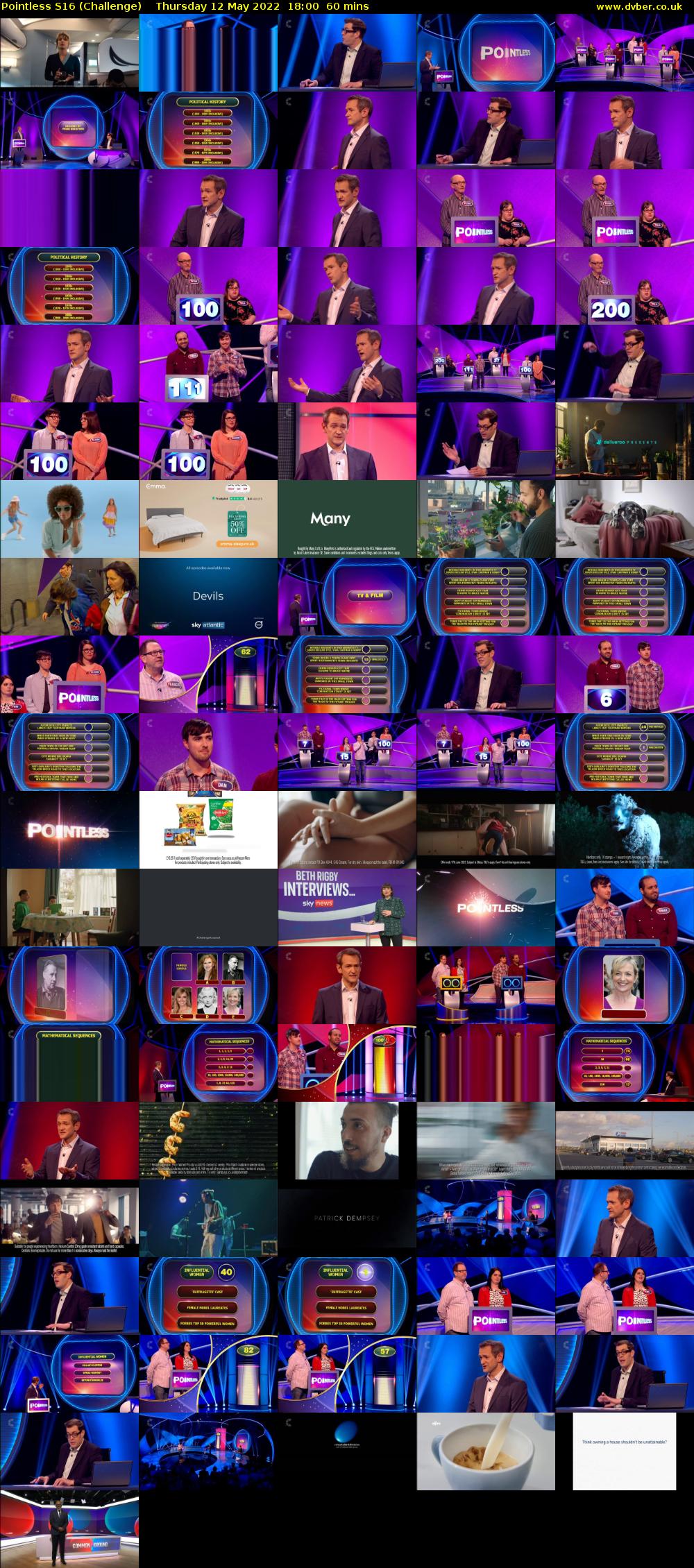 Pointless S16 (Challenge) Thursday 12 May 2022 18:00 - 19:00