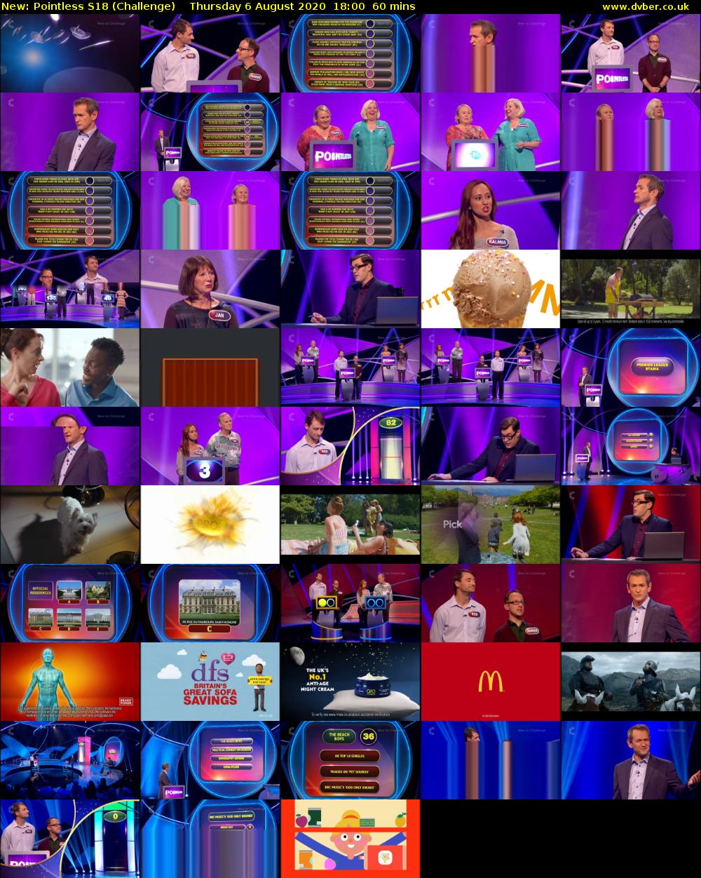 Pointless S18 (Challenge) Thursday 6 August 2020 18:00 - 19:00